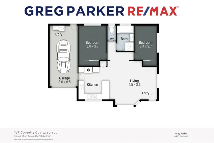 Floorplan of Homely house listing, 1/7 Coventry Court, Labrador QLD 4215