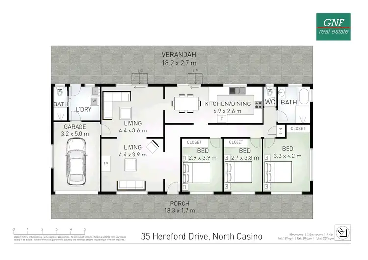 Floorplan of Homely house listing, 35 Hereford Drive, North Casino NSW 2470