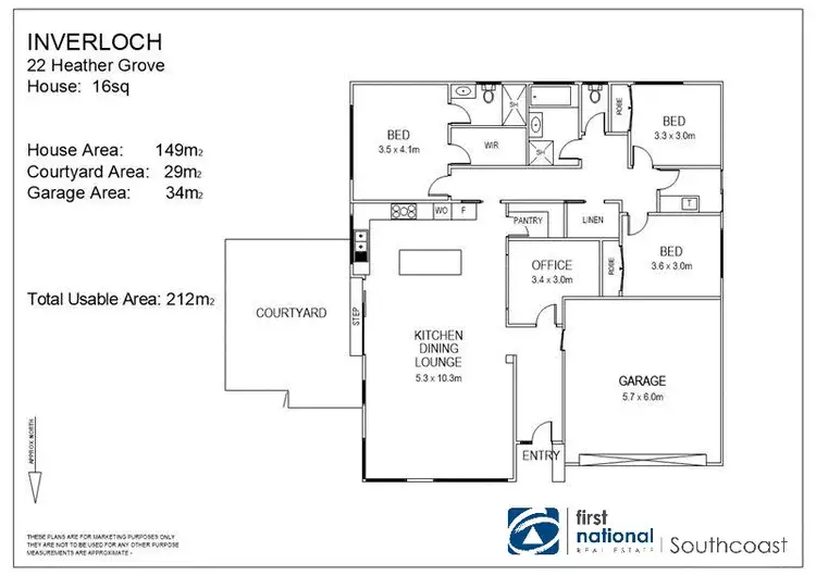 Floorplan of Homely house listing, 22 Heather Grove, Inverloch VIC 3996