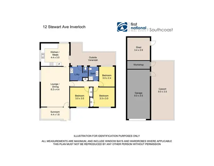 Floorplan of Homely house listing, 12 Stewart Avenue, Inverloch VIC 3996