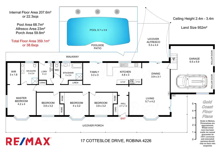 Floorplan of Homely house listing, 17 Cottesloe Drive, Robina QLD 4226