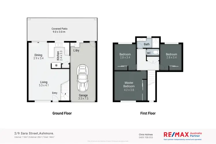 Floorplan of Homely townhouse listing, 2/9 Sara Street, Ashmore QLD 4214