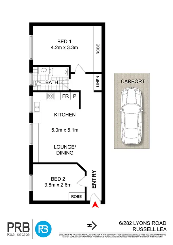 Floorplan of Homely unit listing, 6/282 Lyons Road, Russell Lea NSW 2046