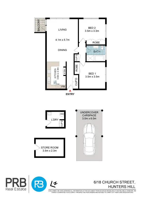 Floorplan of Homely unit listing, 6/18 Church Street, Hunters Hill NSW 2110