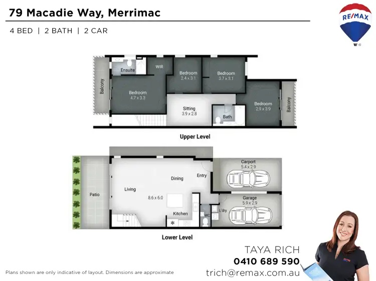 Floorplan of Homely townhouse listing, 79 Macadie Way, Merrimac QLD 4226