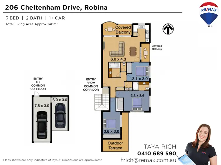 Floorplan of Homely villa listing, 206 Cheltenham Drive, Robina QLD 4226