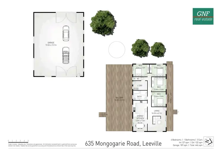 Floorplan of Homely rural property listing, 635 Mongogarie Road, Leeville NSW 2470
