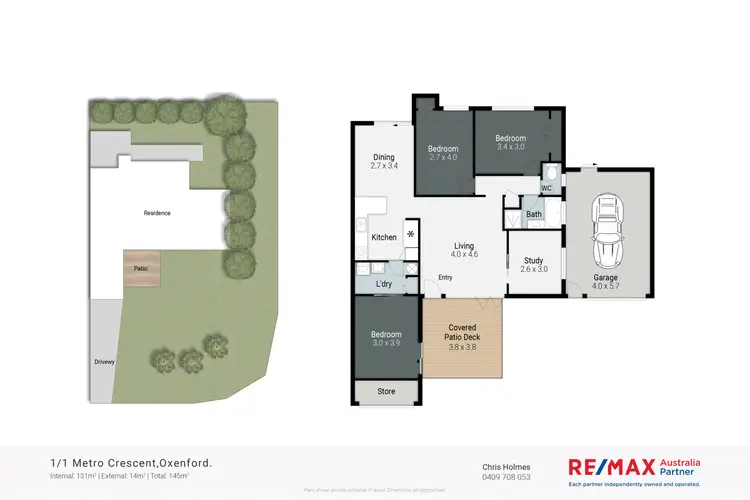 Floorplan of Homely semi-detached listing, 1/1 Metro Cres, Oxenford QLD 4210