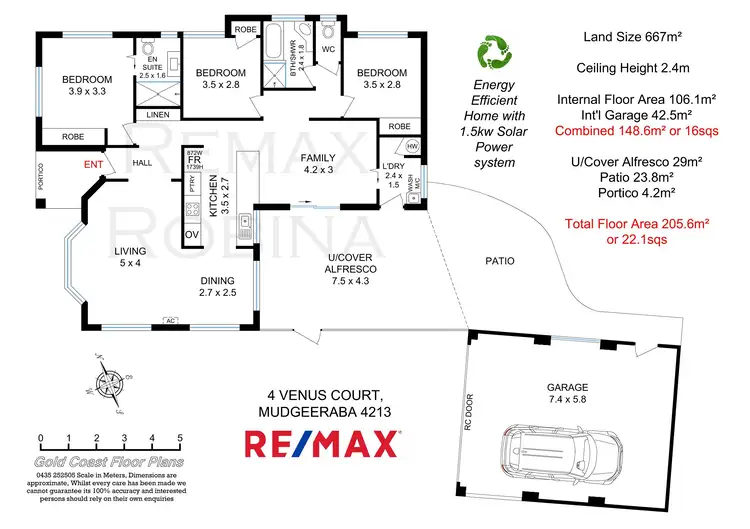 Floorplan of Homely house listing, 4 Venus Ct, Mudgeeraba QLD 4213
