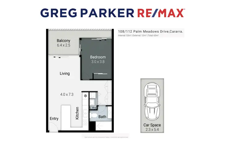 Floorplan of Homely apartment listing, 108/112 Palm Meadows Drive, Carrara QLD 4211