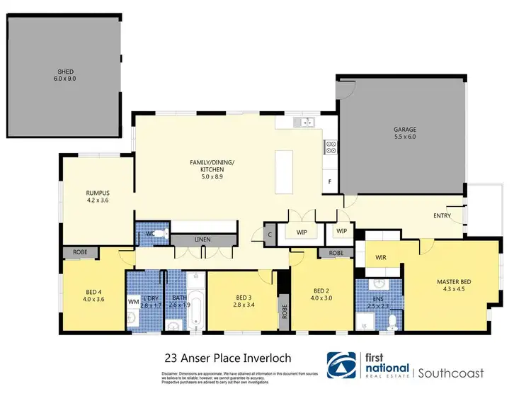 Floorplan of Homely house listing, 24 Anser Place, Inverloch VIC 3996