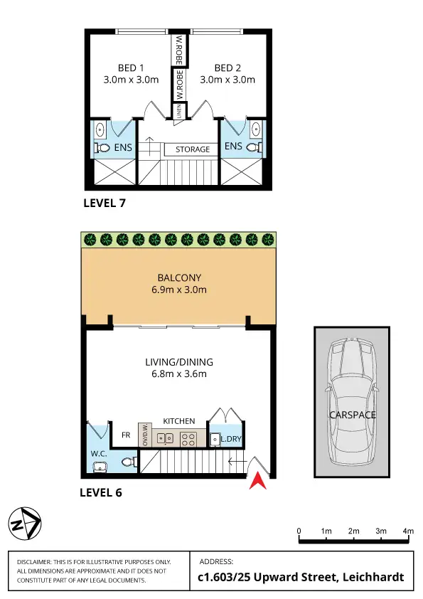Floorplan of Homely unit listing, 603/25 Upward Street, Leichhardt NSW 2040