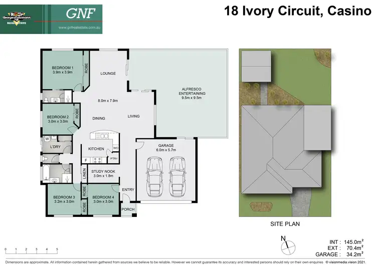 Floorplan of Homely house listing, 18 Ivory Circuit, Casino NSW 2470
