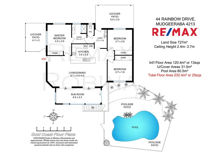 Floorplan of Homely house listing, 44 Rainbow Drive, Mudgeeraba QLD 4213