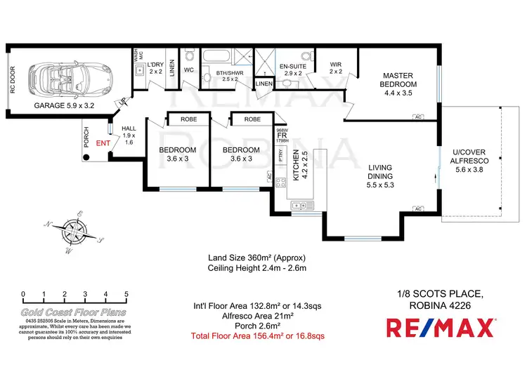 Floorplan of Homely semi-detached listing, 1/8 Scots Pl, Robina QLD 4226