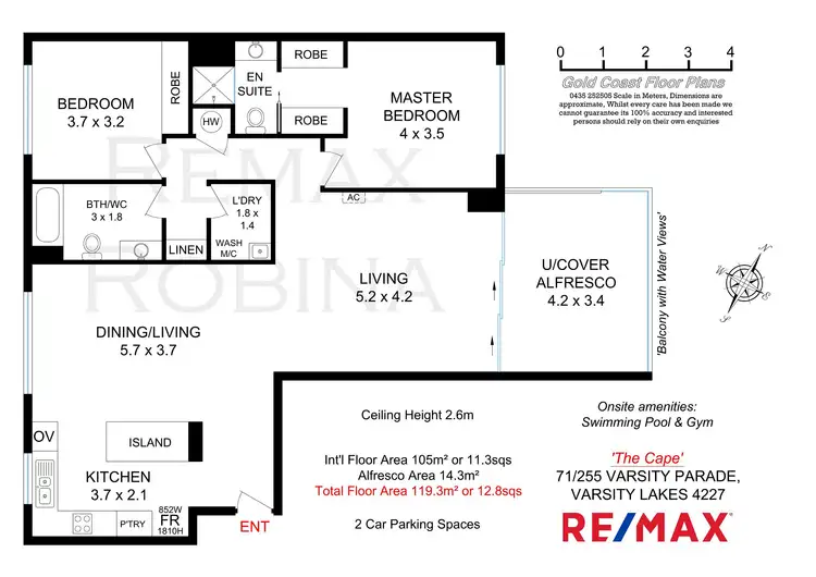 Floorplan of Homely apartment listing, 71/255 Varsity Parade, Varsity Lakes QLD 4227