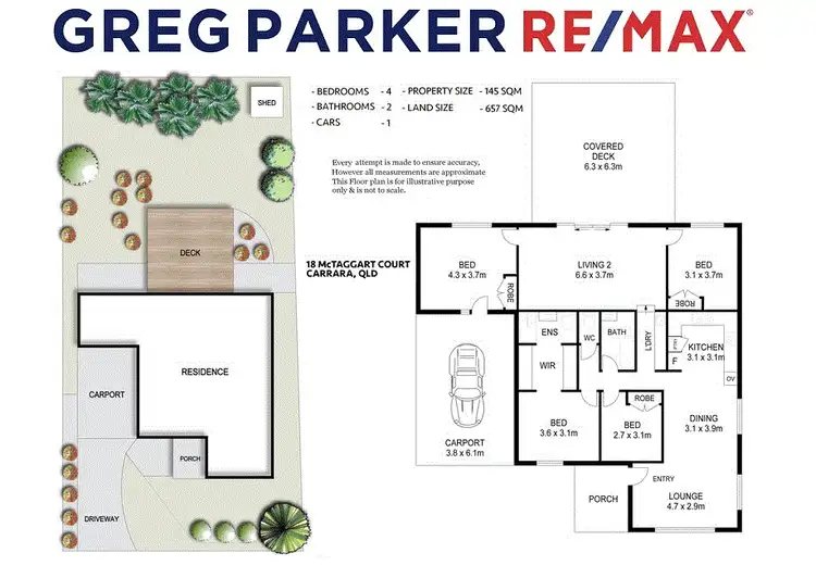 Floorplan of Homely house listing, 18 McTaggart Place, Carrara QLD 4211