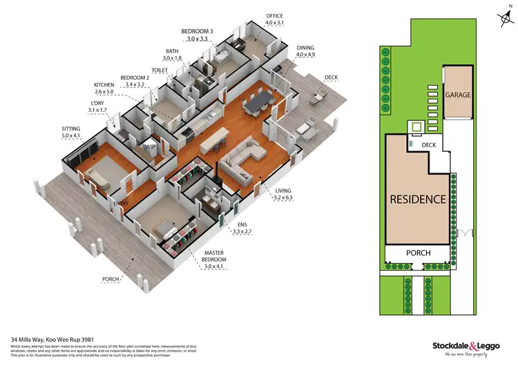 Floorplan of Homely house listing, 34 Milla Way, Koo Wee Rup VIC 3981