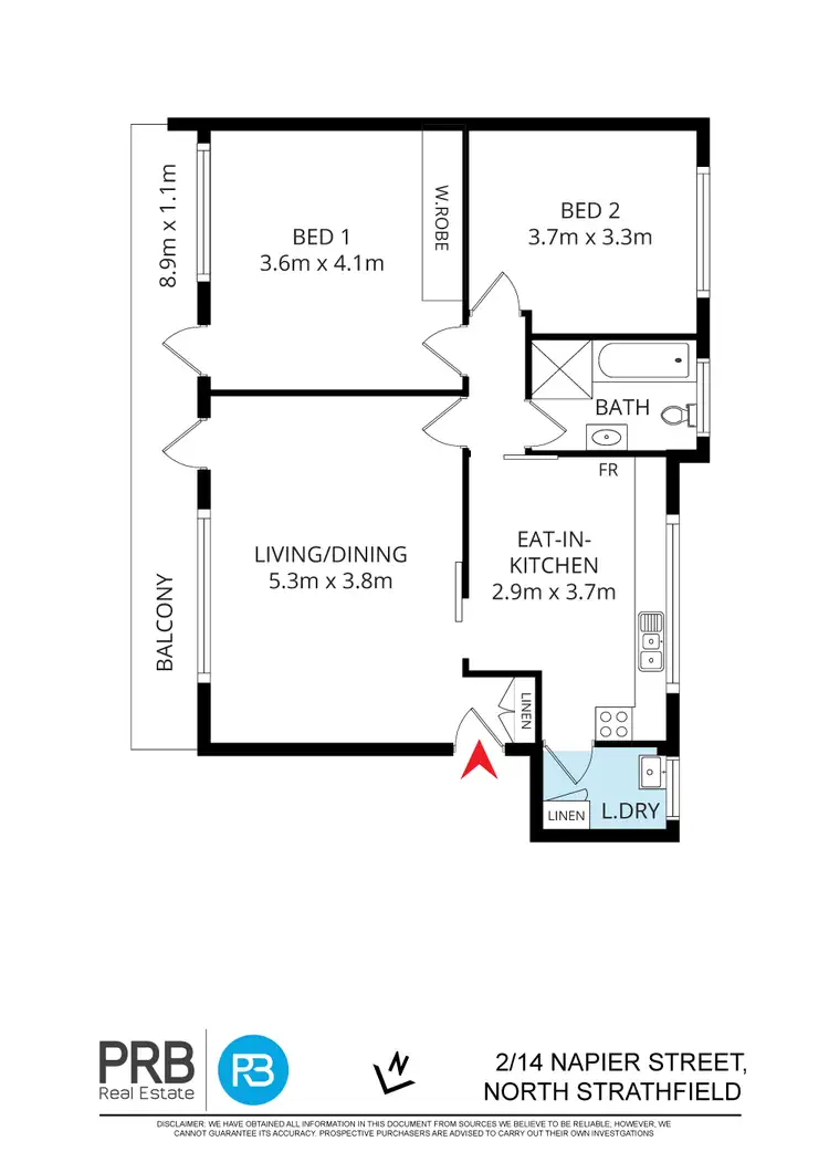 Floorplan of Homely unit listing, 2/14 Napier Street, North Strathfield NSW 2137