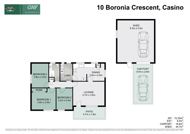 Floorplan of Homely house listing, 10 Boronia Crescent, Casino NSW 2470