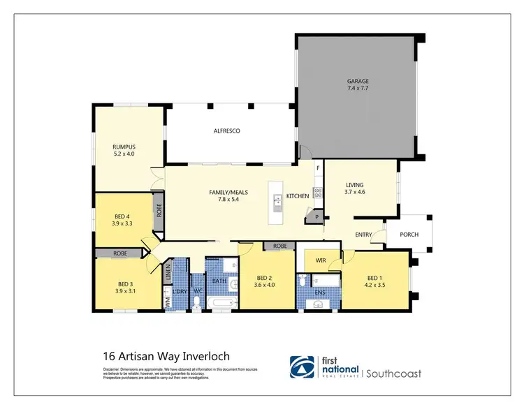 Floorplan of Homely house listing, 16 Artisan Way, Inverloch VIC 3996