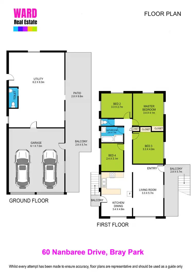 Floorplan of Homely house listing, 60 Nanbaree Drive, Bray Park QLD 4500