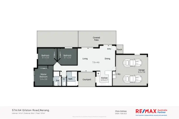 Floorplan of Homely villa listing, 57A/64 Gilston Road, Nerang QLD 4211