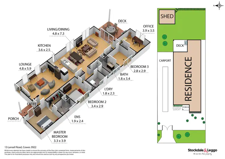 Floorplan of Homely house listing, 13 Lansell Road, Cowes VIC 3922