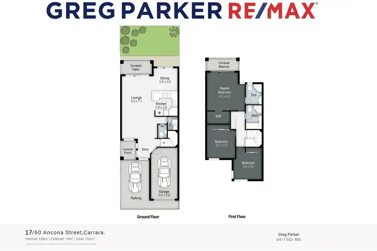 Floorplan of Homely townhouse listing, 17/60 Ancona Street, Carrara QLD 4211