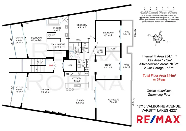 Floorplan of Homely apartment listing, 17/10 Valbonne Av, Varsity Lakes QLD 4227