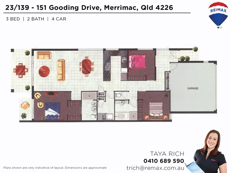 Floorplan of Homely villa listing, 23/139-151 Gooding Drive, Merrimac QLD 4226