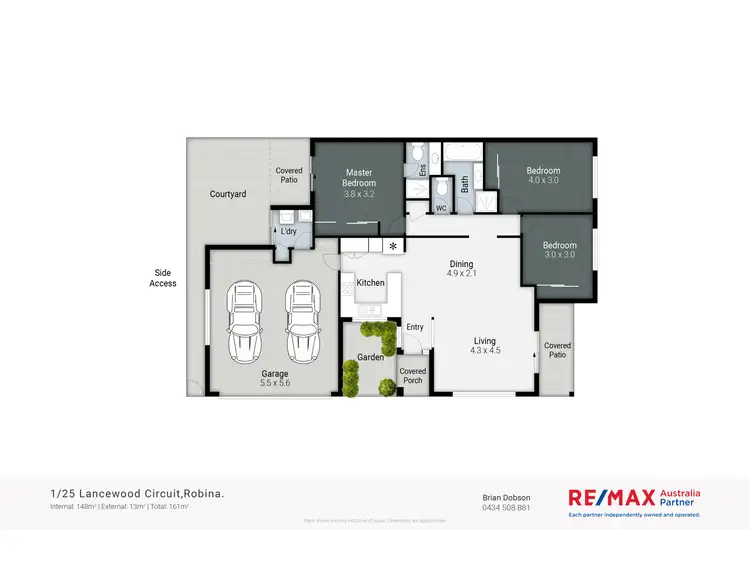 Floorplan of Homely semi-detached listing, 1/25 Lancewood Circuit, Robina QLD 4226