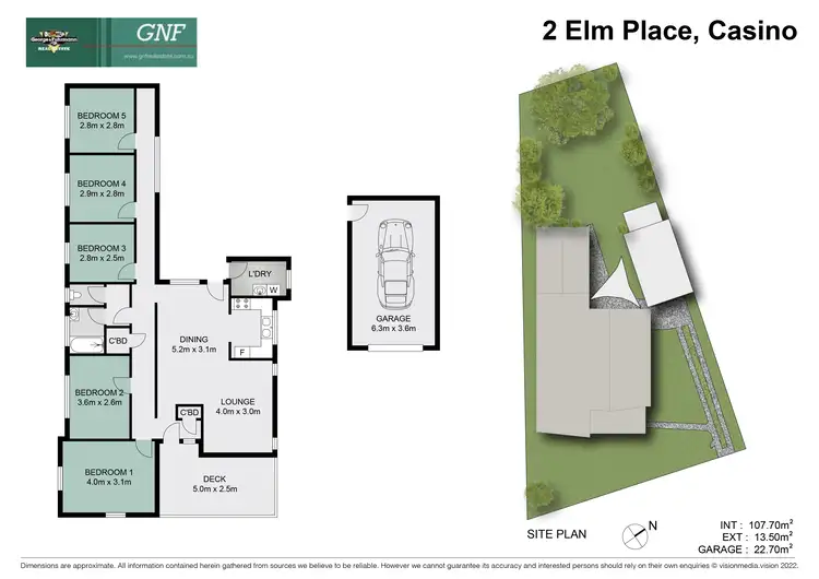 Floorplan of Homely house listing, 2 Elm Place, Casino NSW 2470