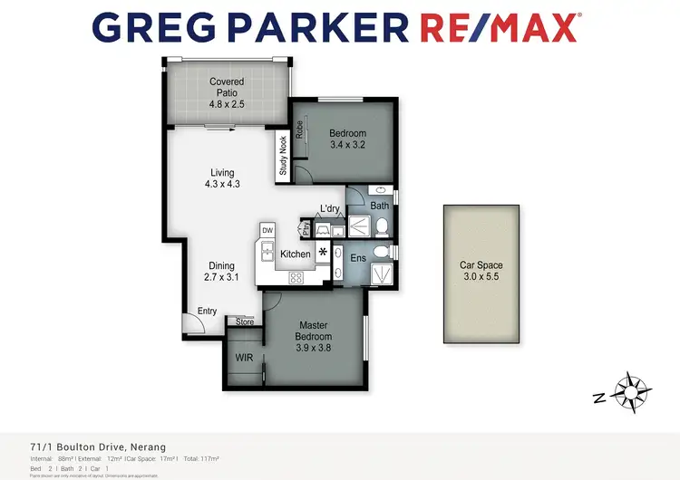 Floorplan of Homely apartment listing, 71/1 Boulton Drive, Nerang QLD 4211