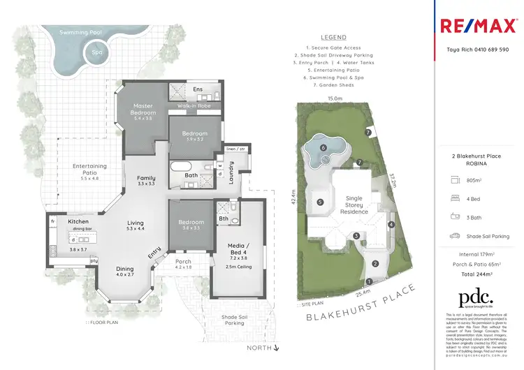 Floorplan of Homely house listing, 2 Blakehurst Place, Robina QLD 4226