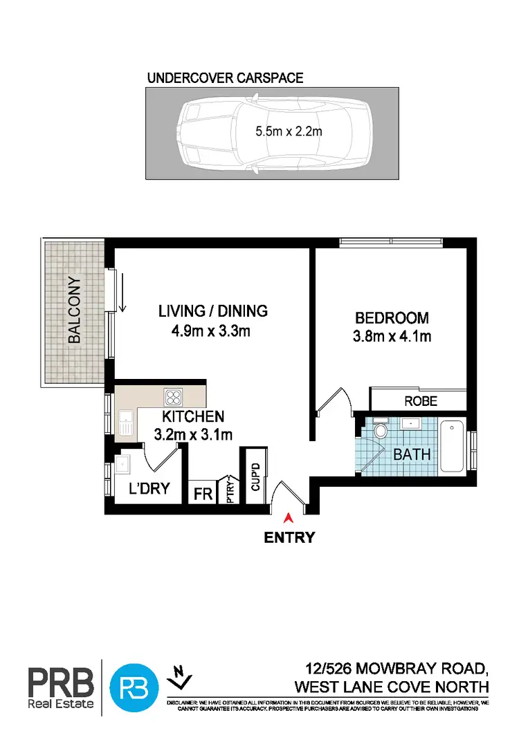 Floorplan of Homely unit listing, 12/526 Mowbray Road, Lane Cove NSW 2066