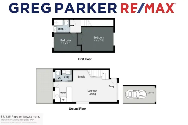 Floorplan of Homely townhouse listing, 81/125 Pappas Way, Carrara QLD 4211