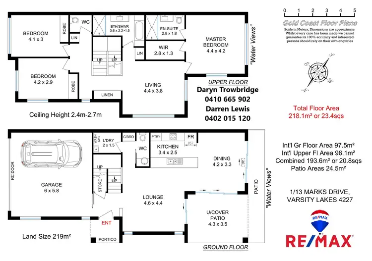 Floorplan of Homely semi-detached listing, 1/13 Marks Drive, Varsity Lakes QLD 4227