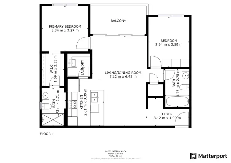 Floorplan of Homely townhouse listing, 5107/31 Bourton Road, Merrimac QLD 4226