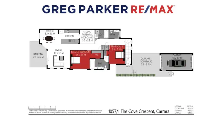 Floorplan of Homely townhouse listing, 1057/1 The Cove Crescent, Carrara QLD 4211