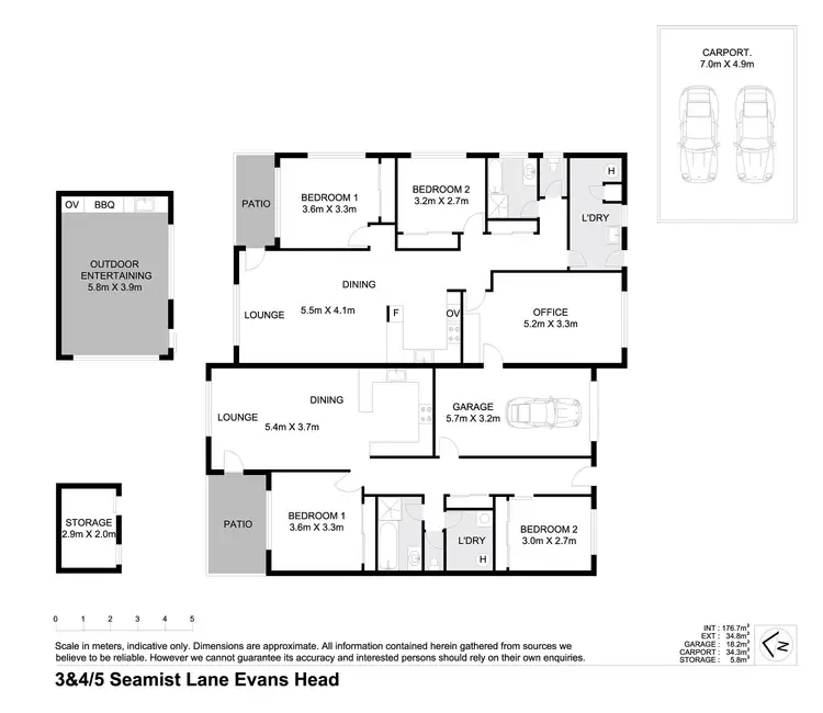 Floorplan of Homely unit listing, 5/3 Seamist Lane, Evans Head NSW 2473