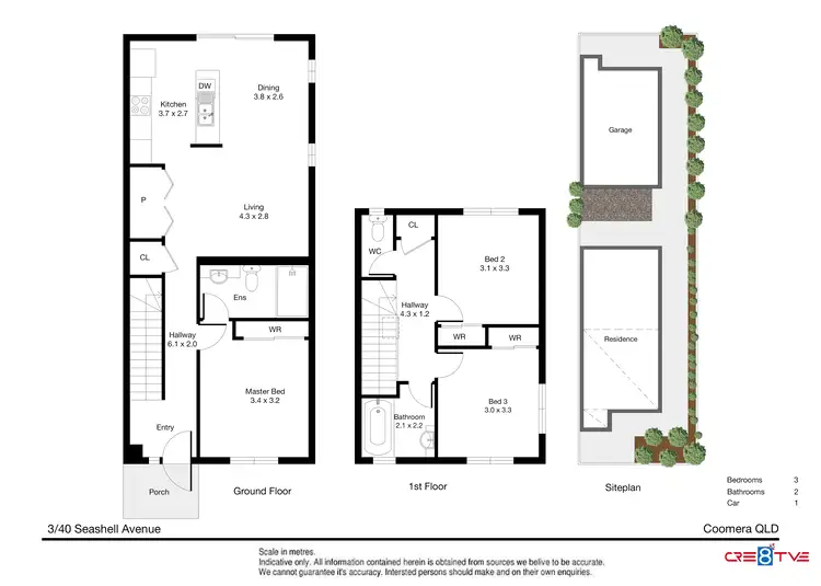Floorplan of Homely townhouse listing, 4/30 Seashell Avenue, Coomera QLD 4209