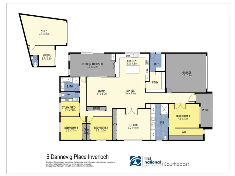 Floorplan of Homely house listing, 6 Dannevig Place, Inverloch VIC 3996