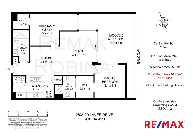 Floorplan of Homely unit listing, 283/129 Laver Drive, Robina QLD 4226