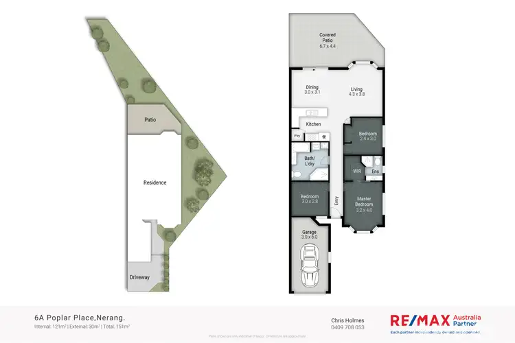 Floorplan of Homely semi-detached listing, 6A Poplar Place, Nerang QLD 4211