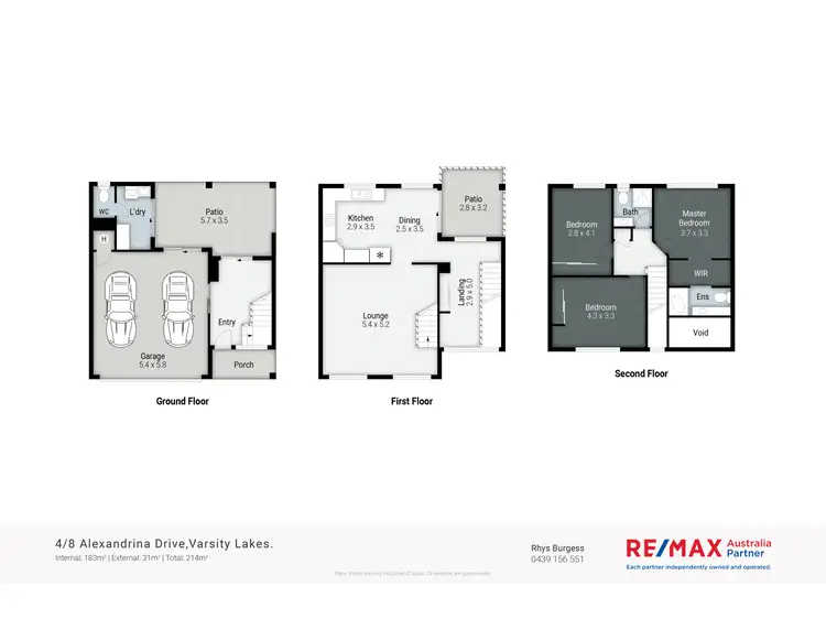 Floorplan of Homely townhouse listing, 4/8 Alexandrina Drive, Varsity Lakes QLD 4227