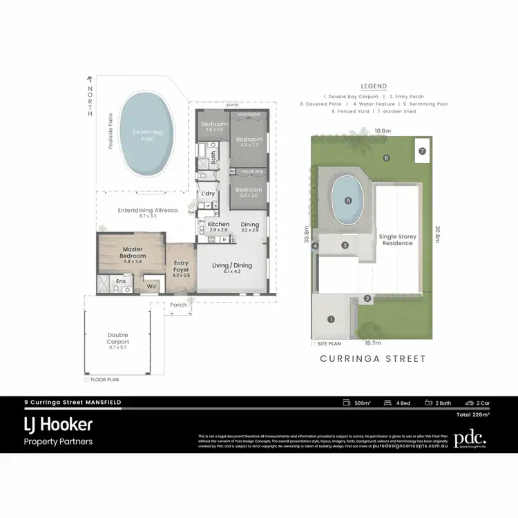 Floorplan of Homely house listing, 9 Curringa Street, Mansfield QLD 4122
