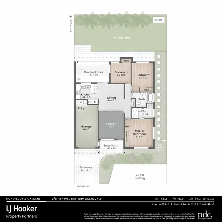 Floorplan of Homely villa listing, 2/8 Honeysuckle Way, Calamvale QLD 4116