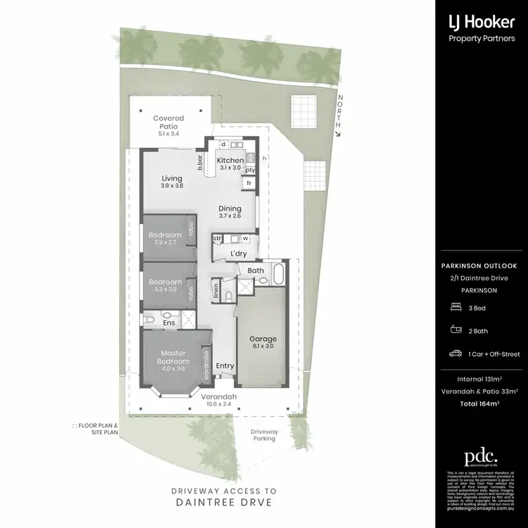 Floorplan of Homely townhouse listing, 2/1 Daintree Drive, Parkinson QLD 4115
