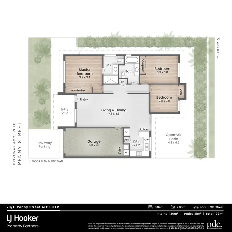 Floorplan of Homely villa listing, 23/11 Penny Street, Algester QLD 4115